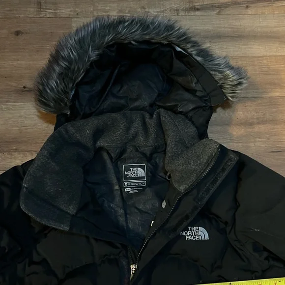 The North Face Black Puffer Jacket with Fur Hood